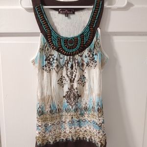 Almost Famous sleeveless top Sz L